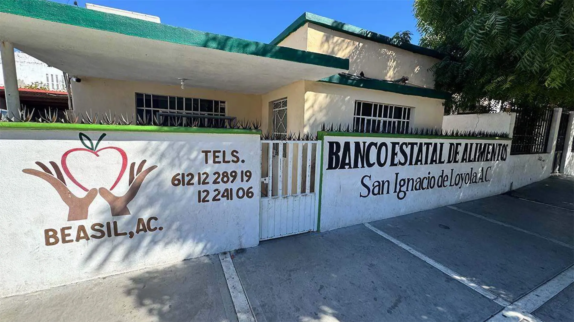 instalaciones del banco de alimentos de La Paz